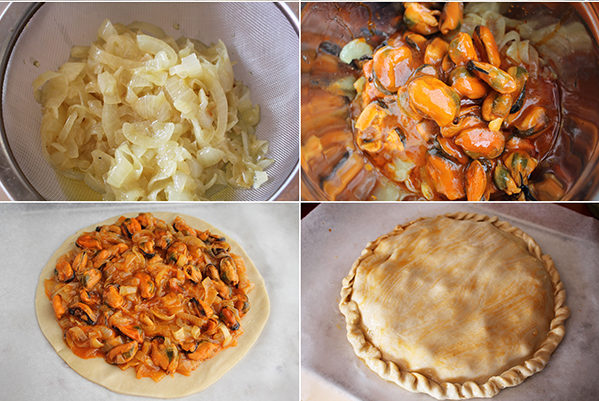 Empanada de mejillones paso a paso