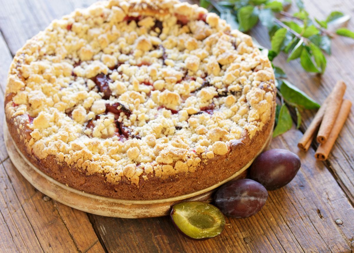 Tarta De Ciruelas Alemana Con Crumble