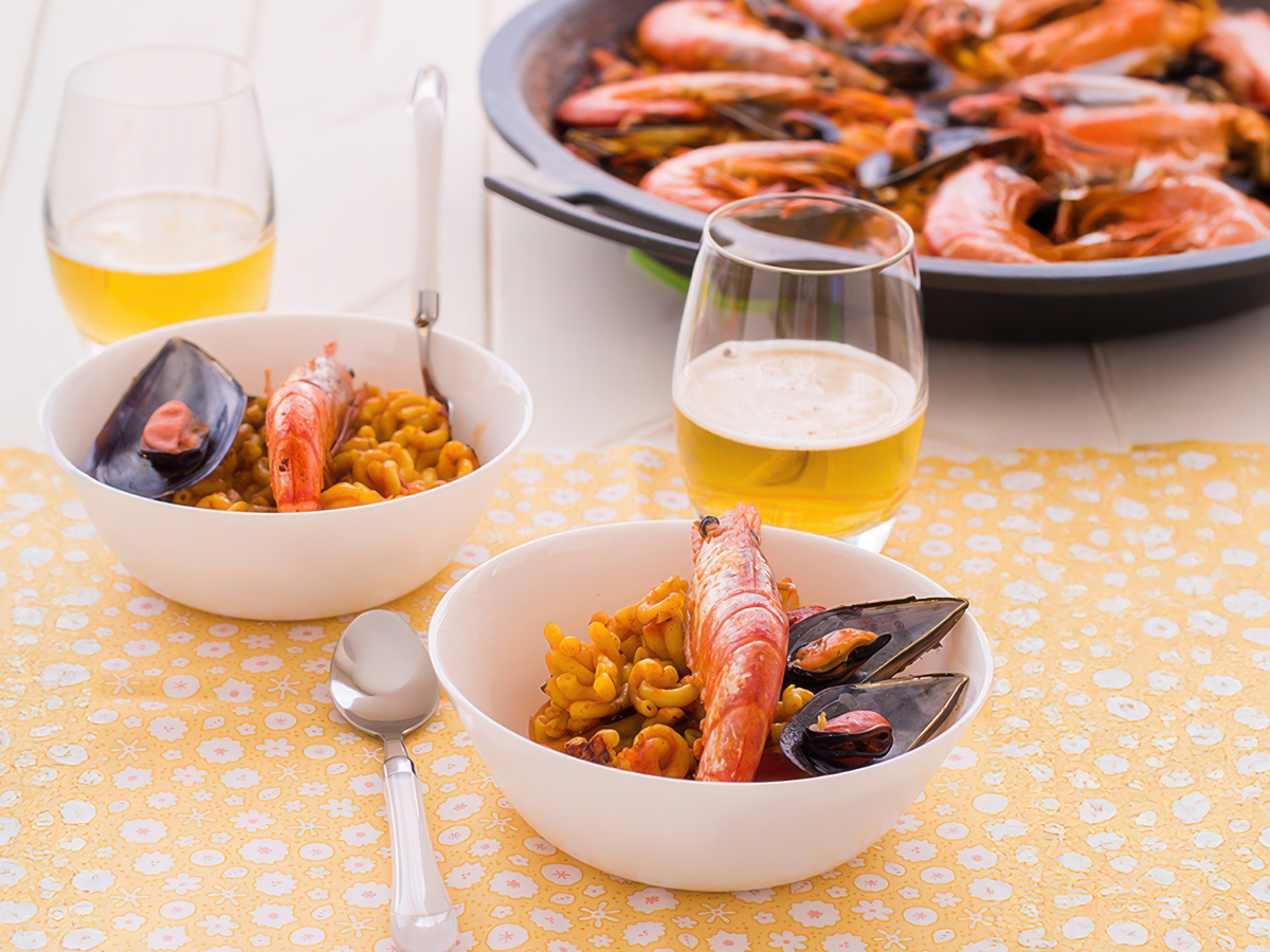 fideua marisco - Fideuá de marisco tradicional Receta de fideuá de marisco