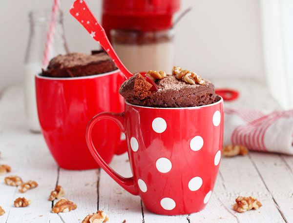 bizcocho mug cake Cola Cao en microondas