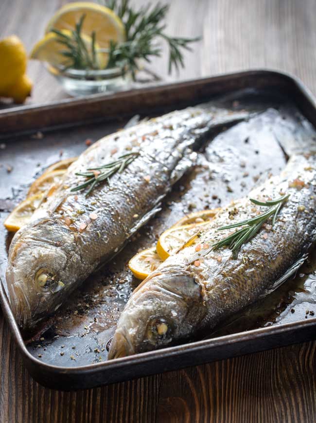 lubina al horno con limon receta