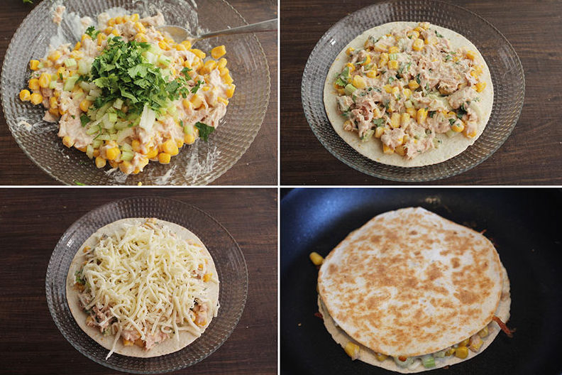 como hacer quesadillas de atún receta