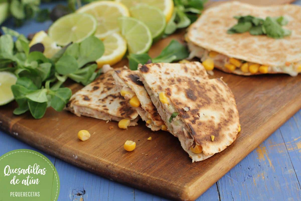quesadillas de atún y maiz receta