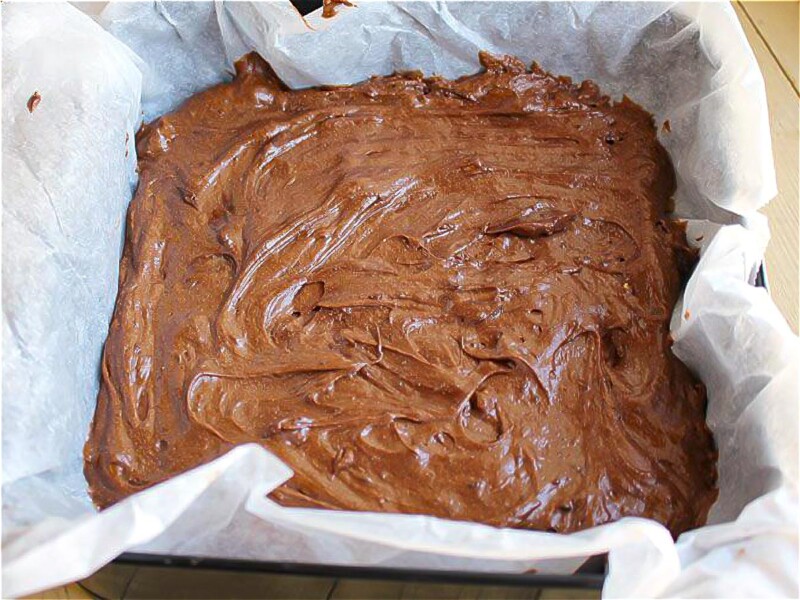 masa de brownie de chocolate