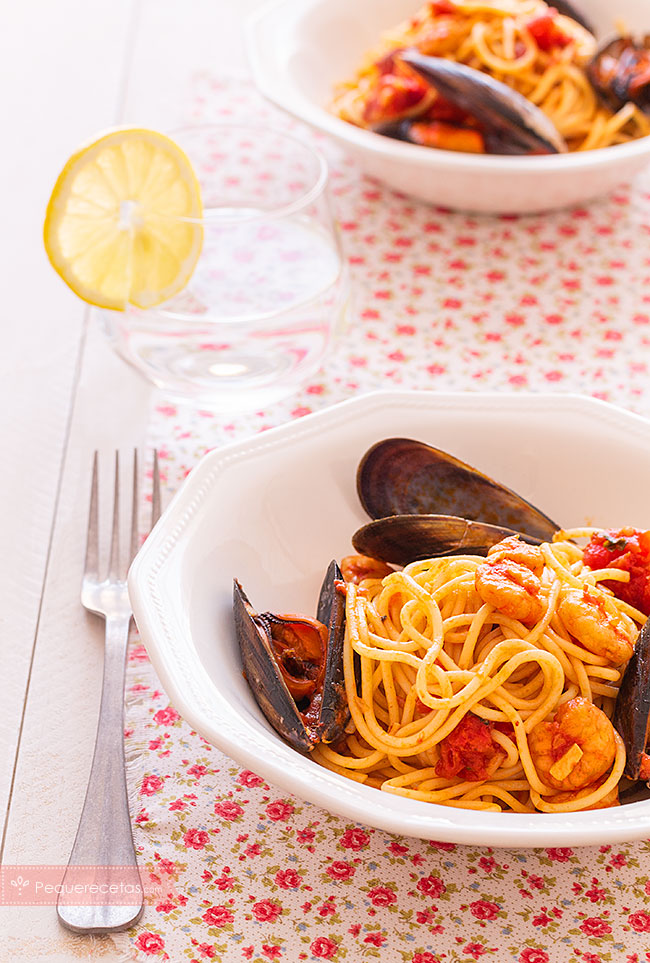 espaguetis a la marinera