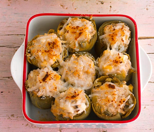 ingredientes alcachofas rellenas de atun al horno