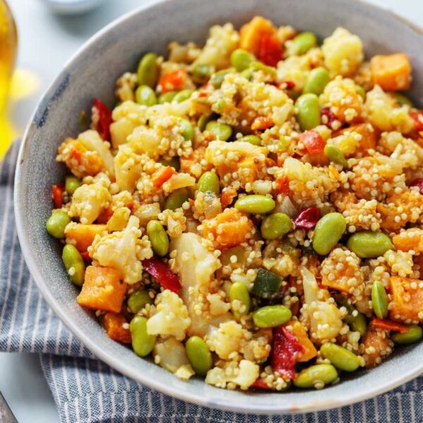quinoa con verduras receta saludable