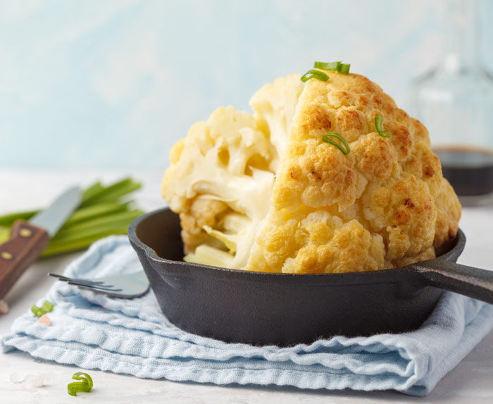Coliflor al horno sin bechamel