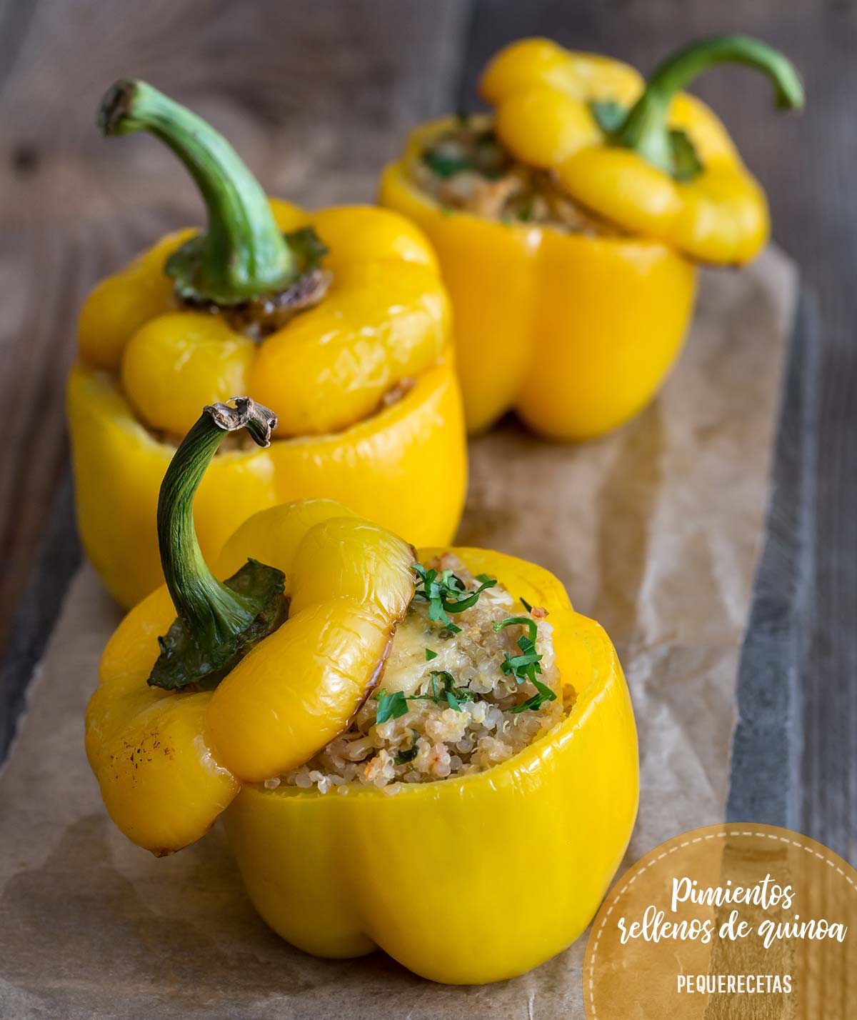 receta de pimentos asados rellenos de quinoa