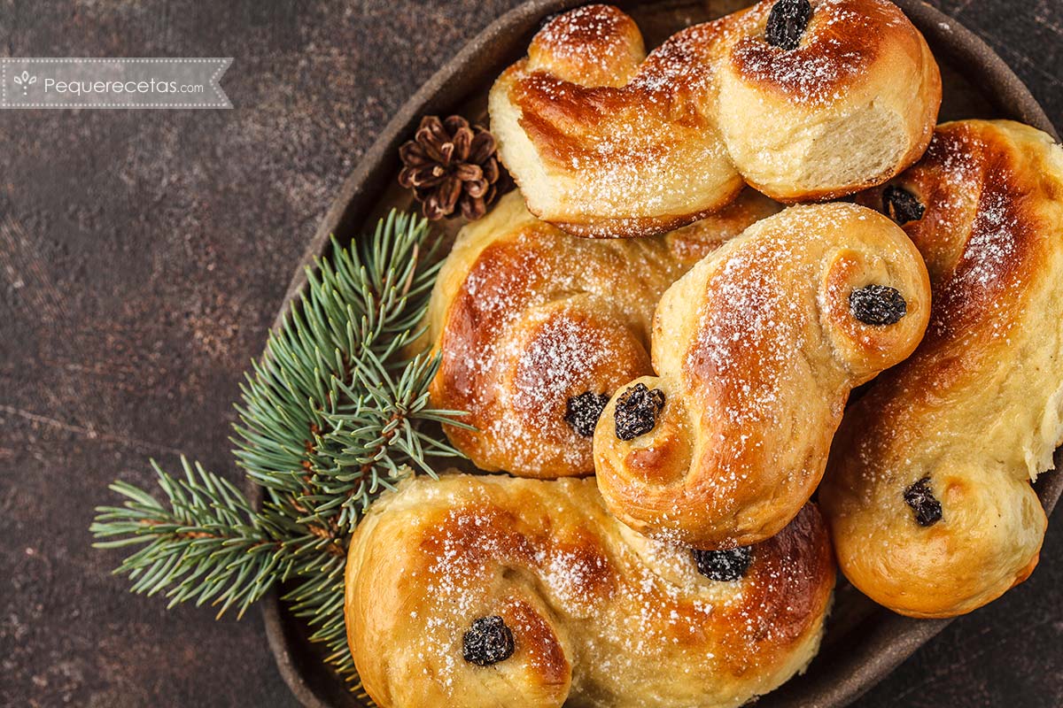 Receta bollos suecos de Santa Lucía