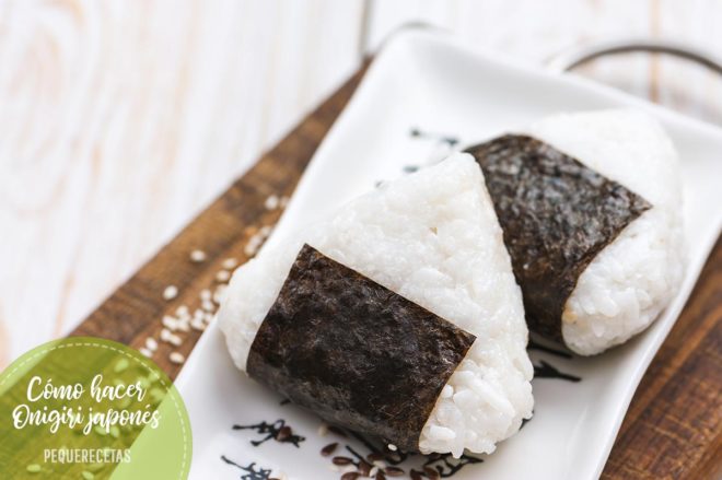 como hacer onigiri de arroz receta -