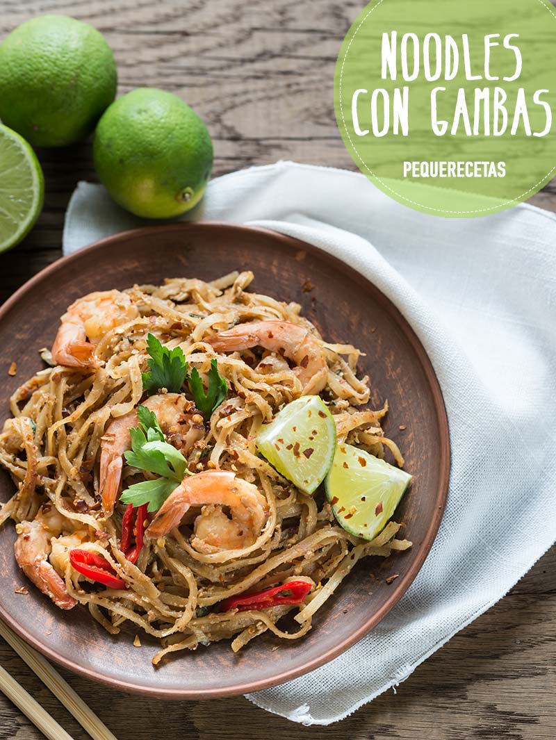 Noodles De Arroz Con Gambas