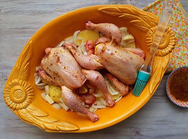 picantones al horno ingredientes