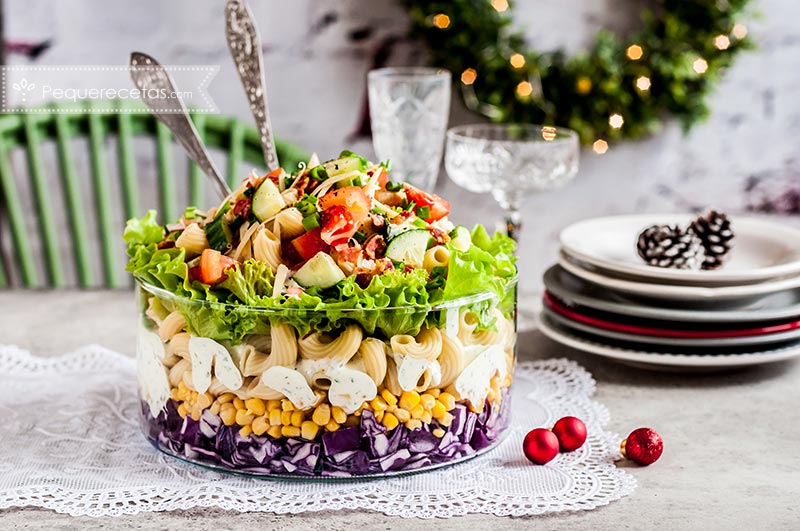 15 ensaladas navideñas (recetas de ensaladas para sorprender en Navidad) -  PequeRecetas