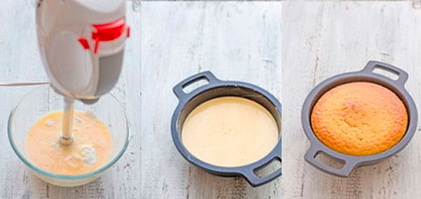 bizcocho para tarta de frambuesa