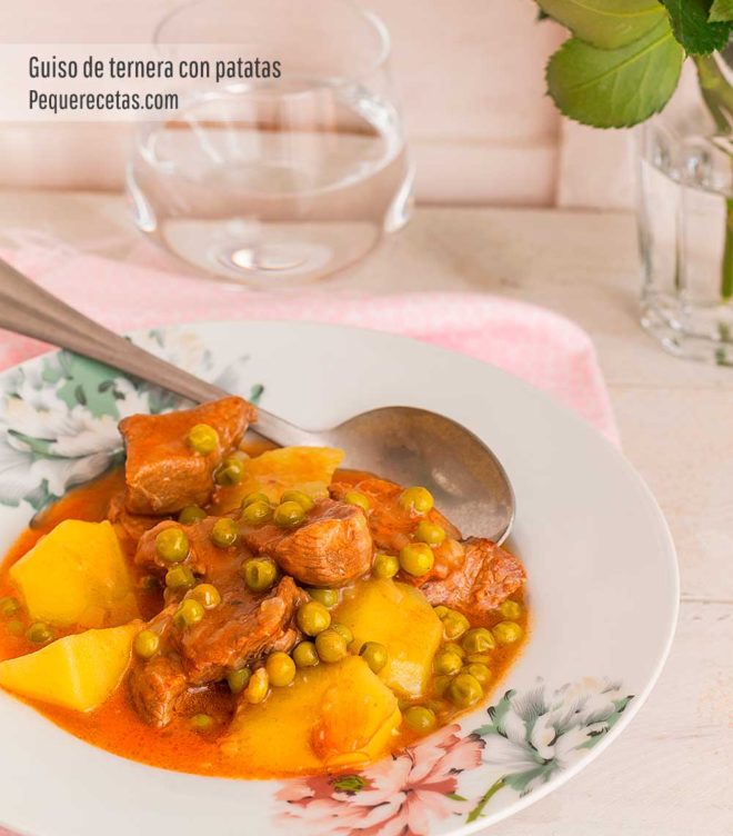 Guiso de ternera con patatas (receta FÁCIL en olla express) PequeRecetas
