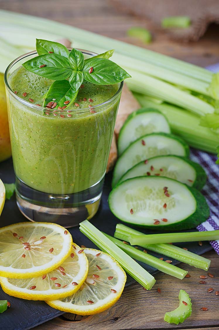 Detox smoothie with celery