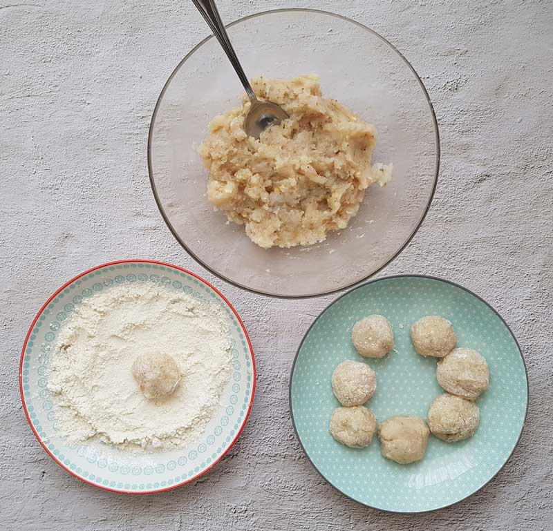 como hacer albondigas de rape y gambas