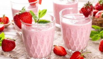 homemade strawberry milkshake