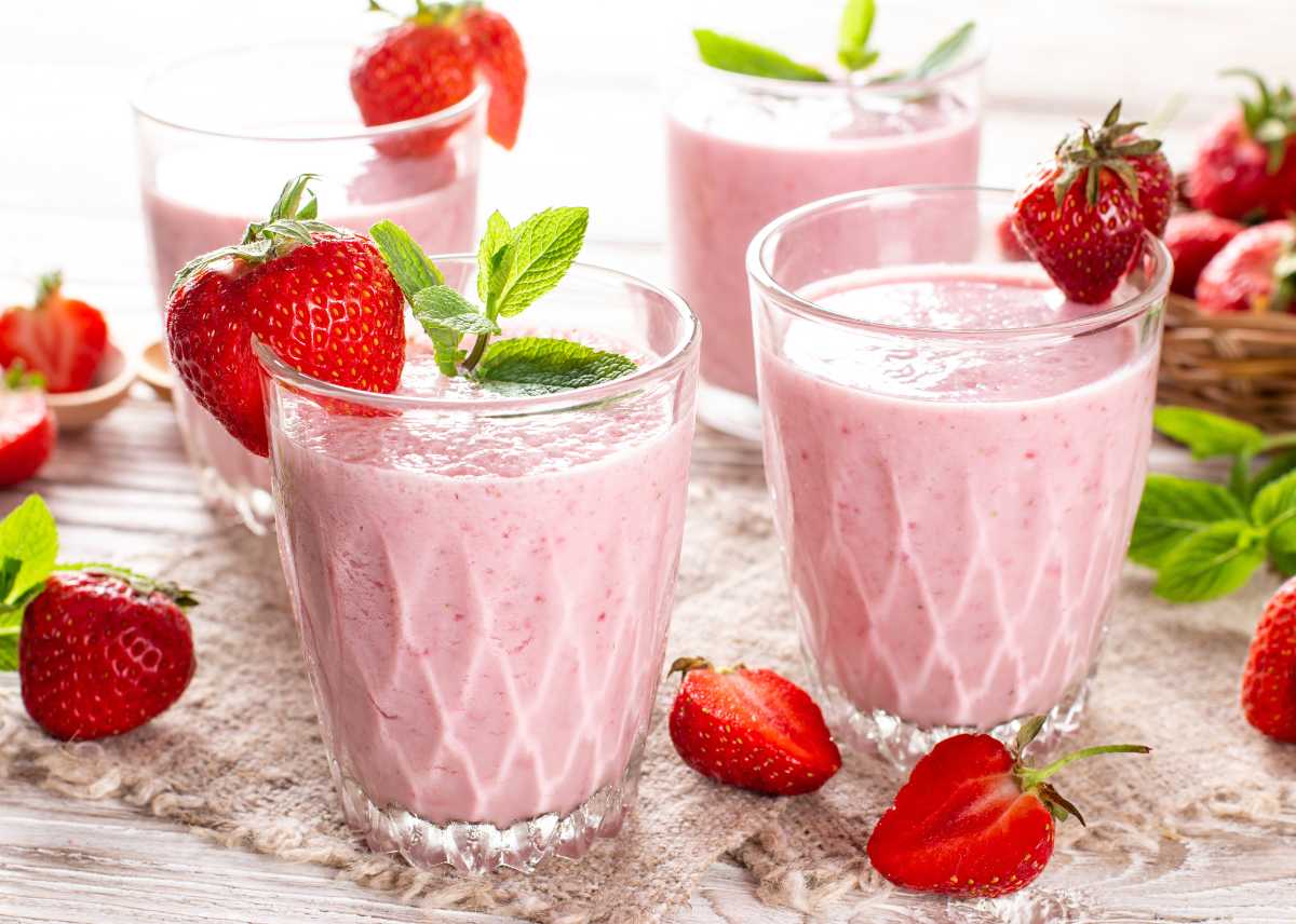 Batido De Fresa Casero