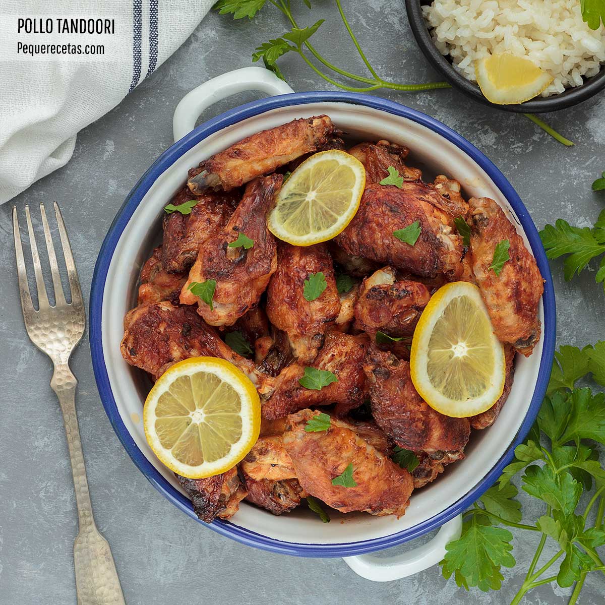 pollo tandoori marinado al horno