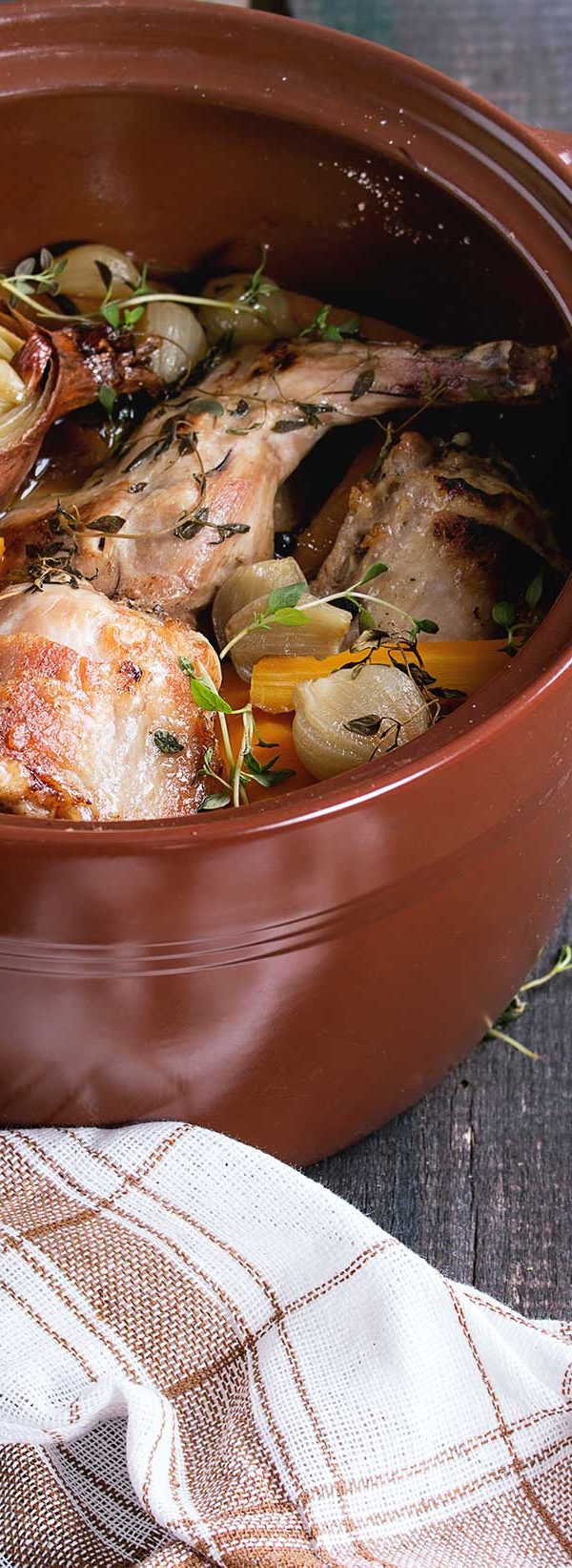 Receta de guiso de conejo con verduras