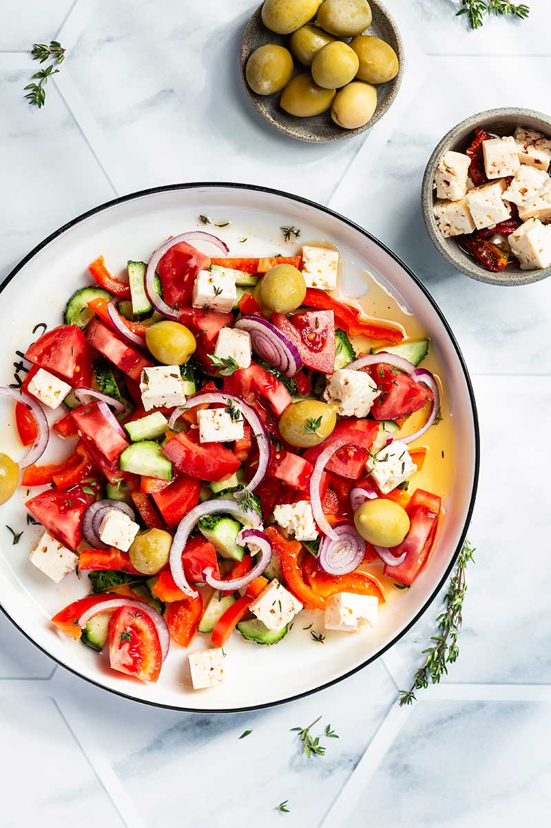 Ensalada griega cómo se hace