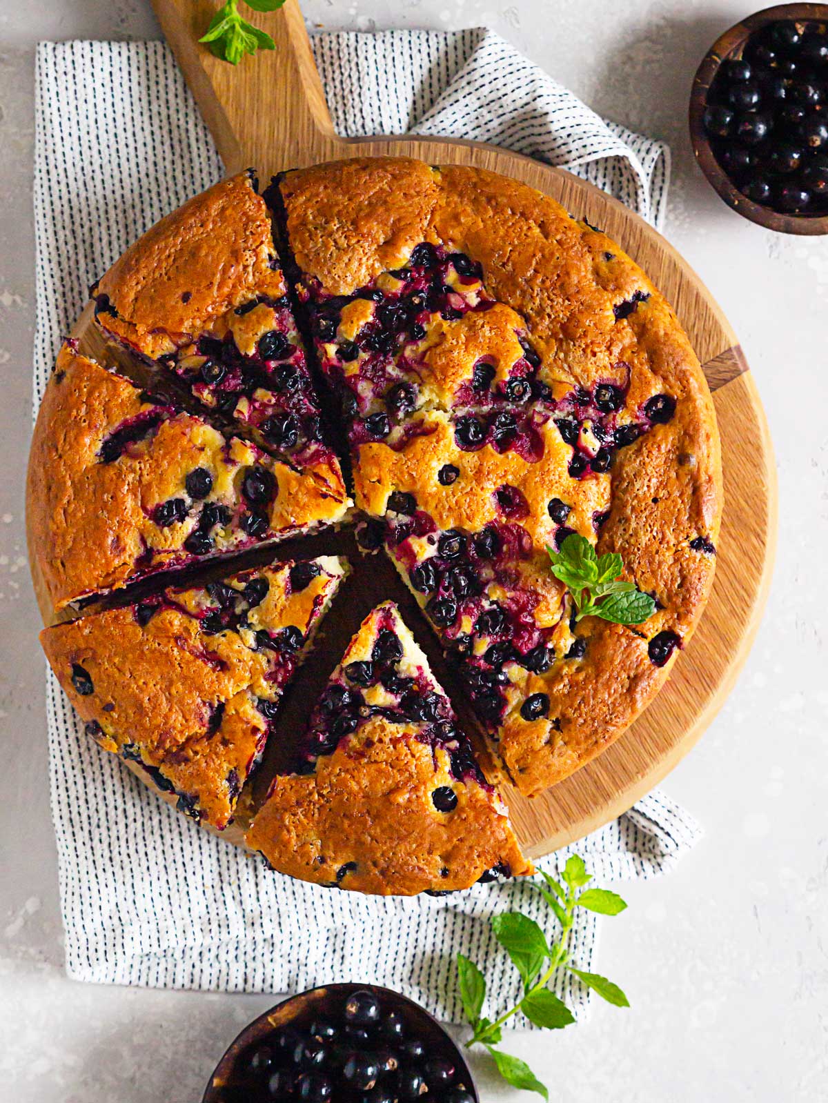 receta de bizcocho de arandanos