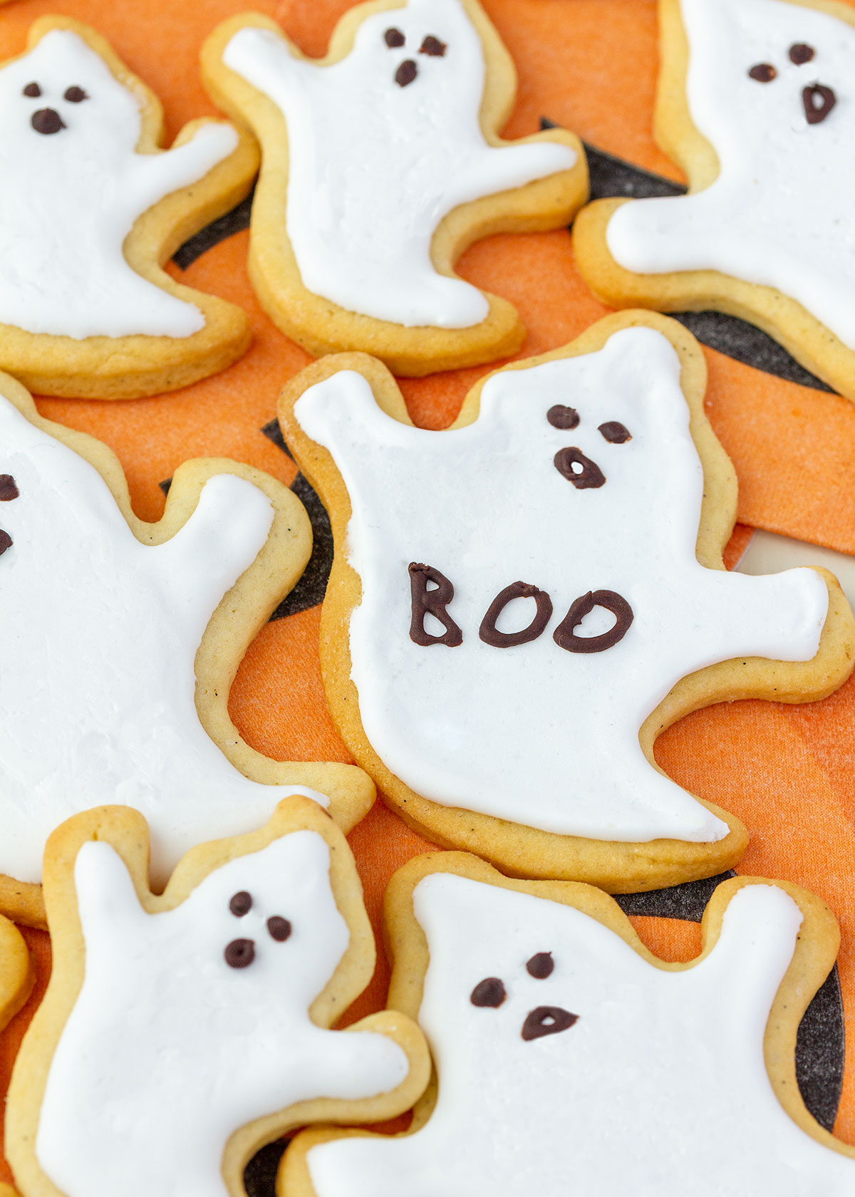 Galletas de Halloween con forma de fantasma