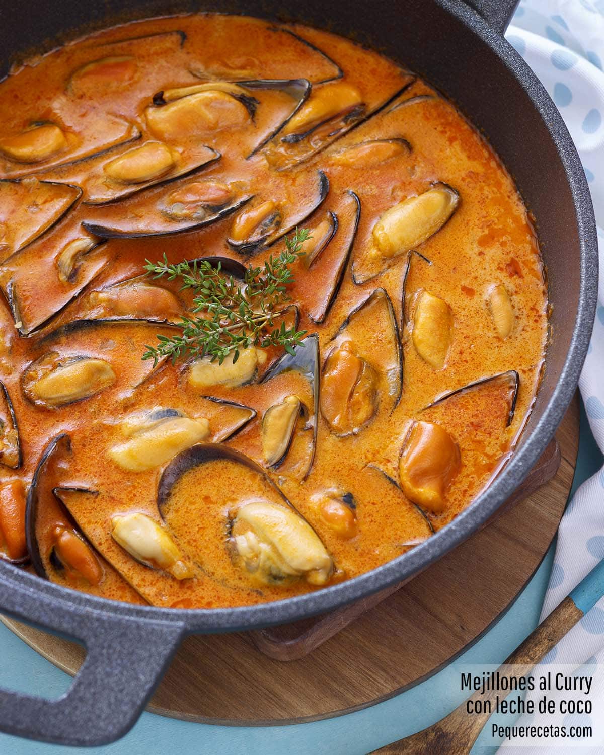 mejillones al curry receta thai