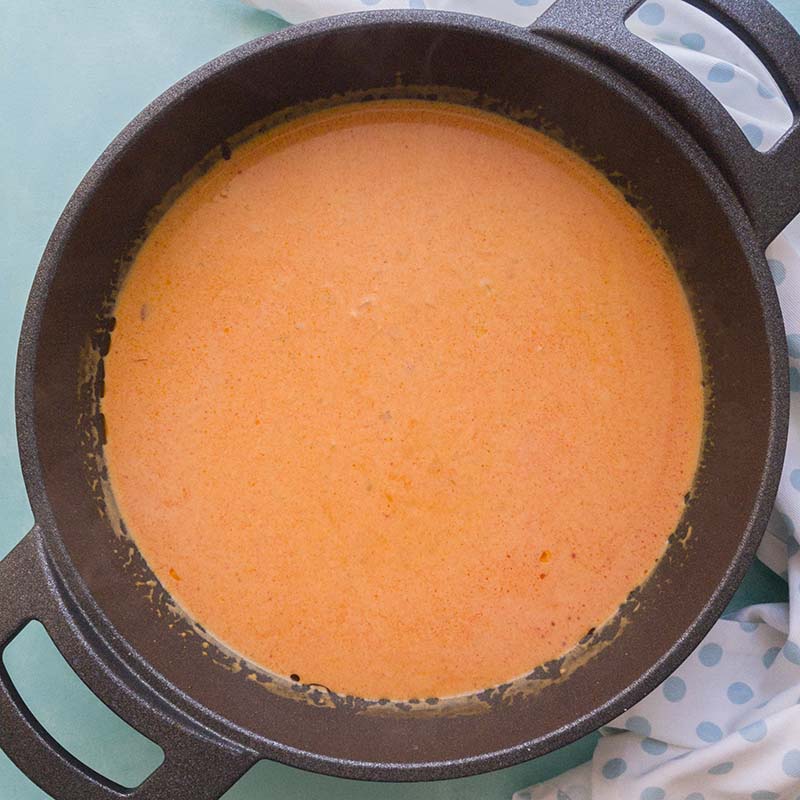 salsa de curry rojo mejillones