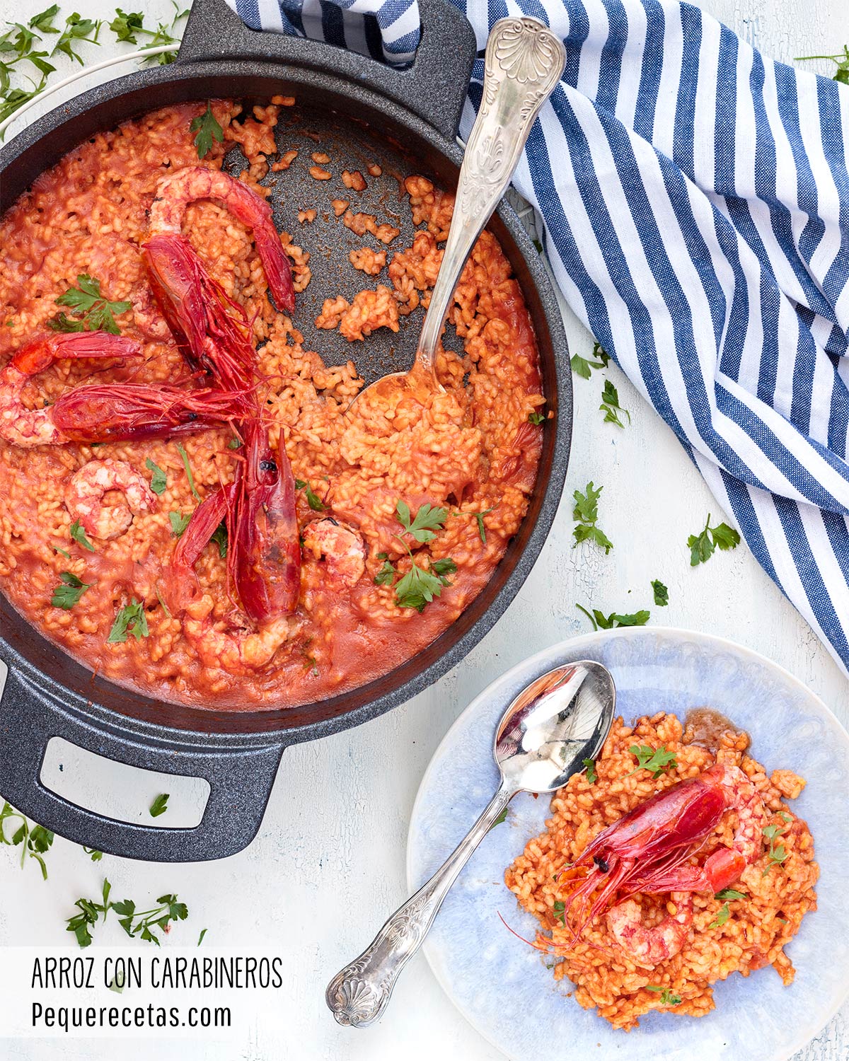 arroz meloso con carabineros receta