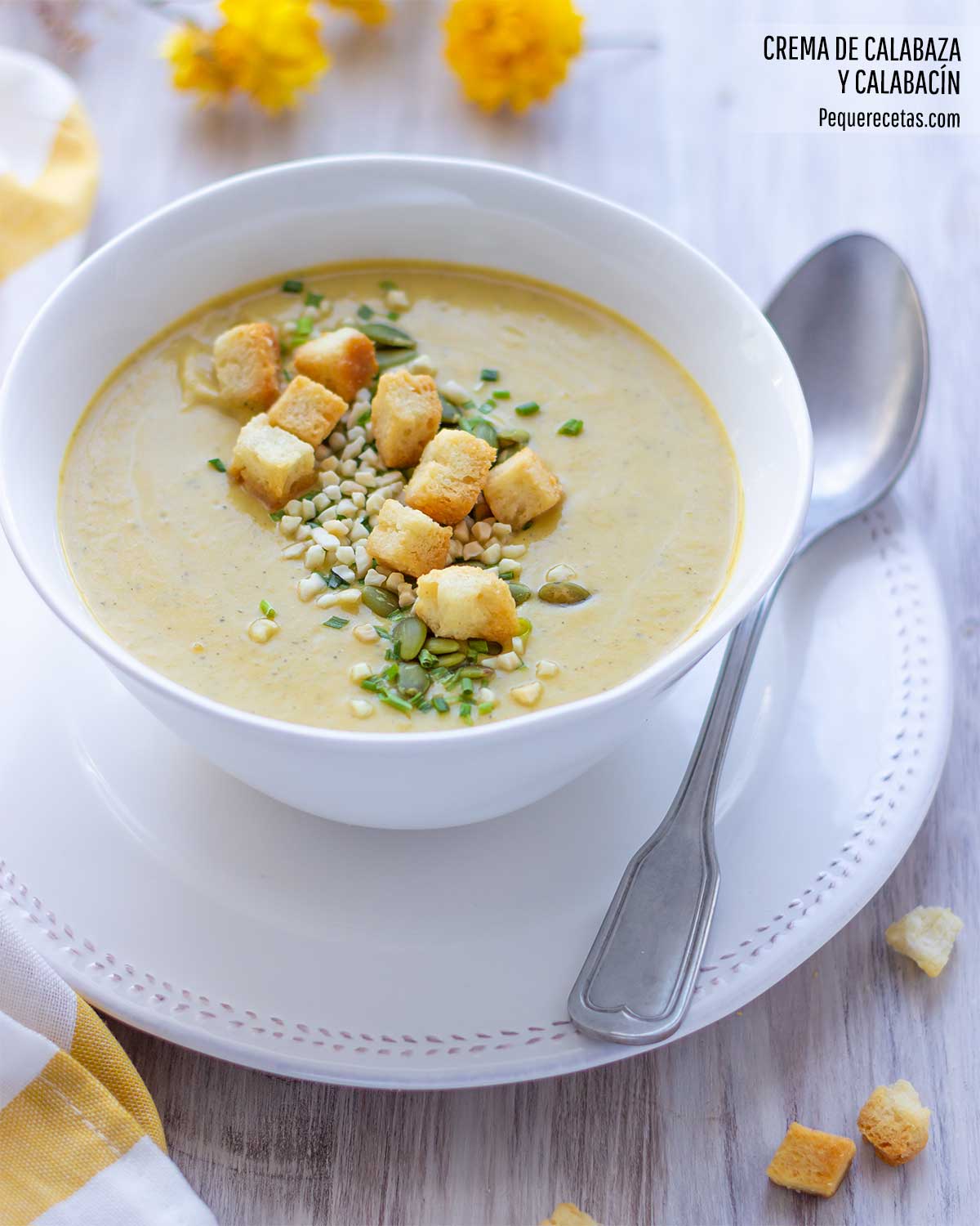 crema de calabaza y calabacin