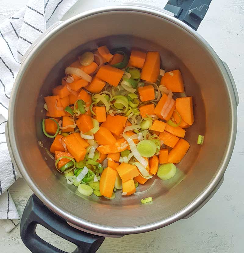 crema de calabaza, calabacin y puerro