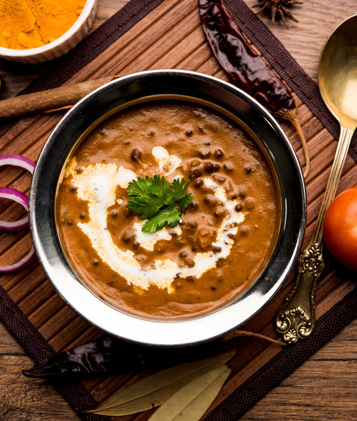 dal makhani sopa de lentejas india