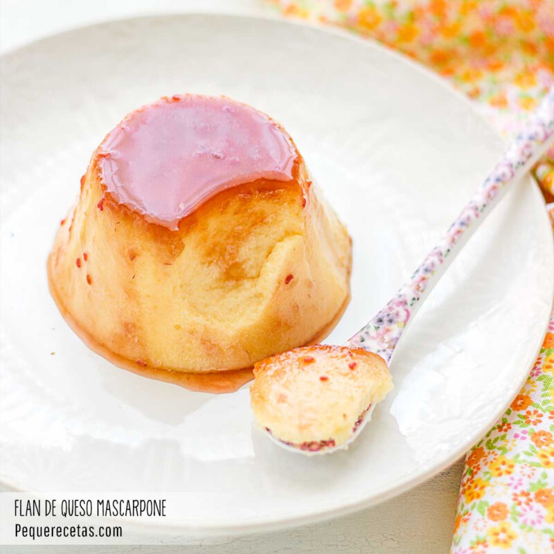 flan de queso mascarpone receta