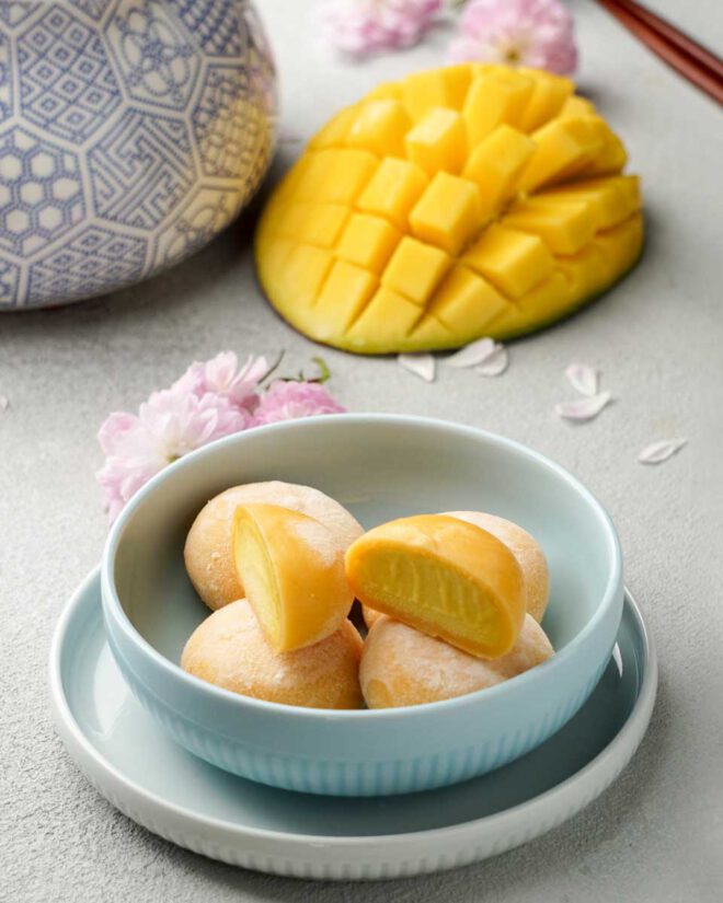 Mochi helado de mango (receta japonesa tradicional) PequeRecetas