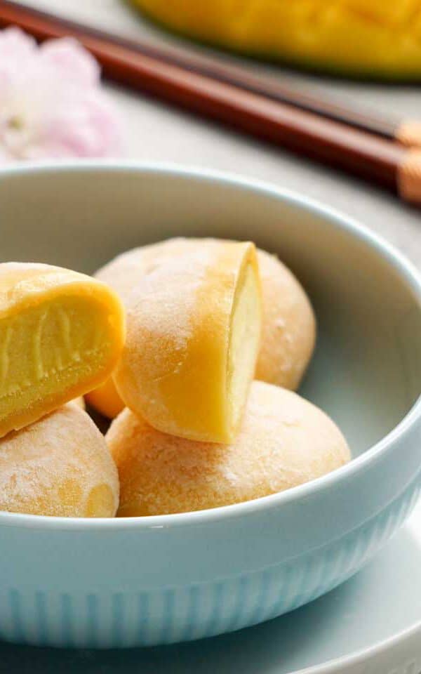mochi helado de mango Mochi helado de mango (receta japonesa tradicional) mochi helado de mango