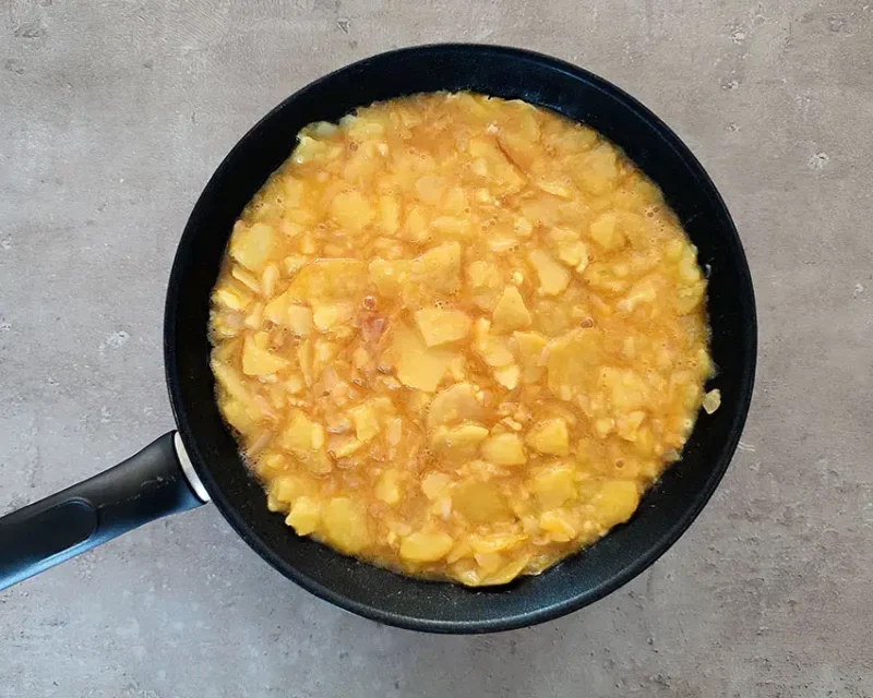 como cuajar tortilla de patatas