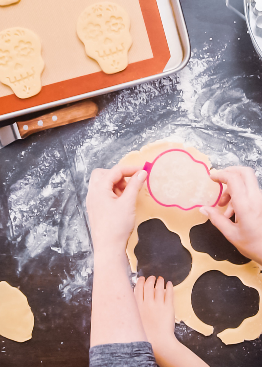 cortar galletas de calaveras