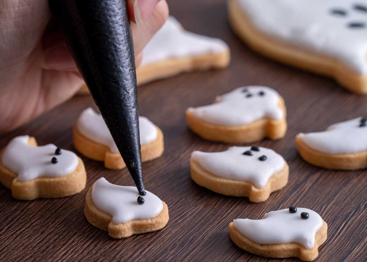 cómo decorar galletas de Halloween
