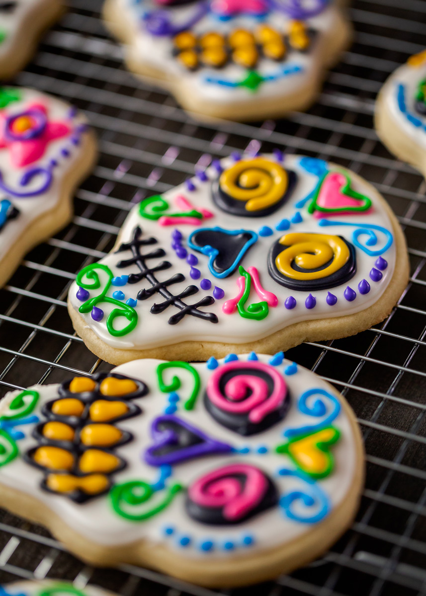 galletas de azucar en forma de calavera