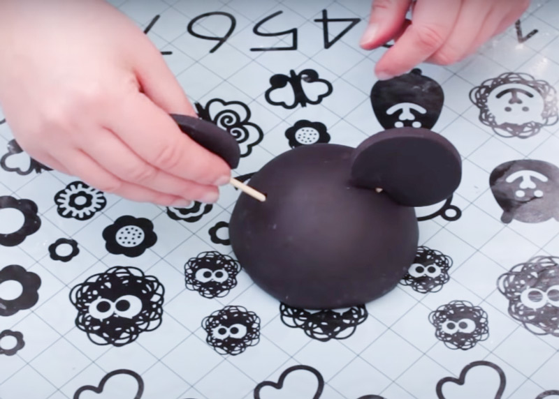 orejas de Minnie de fondant