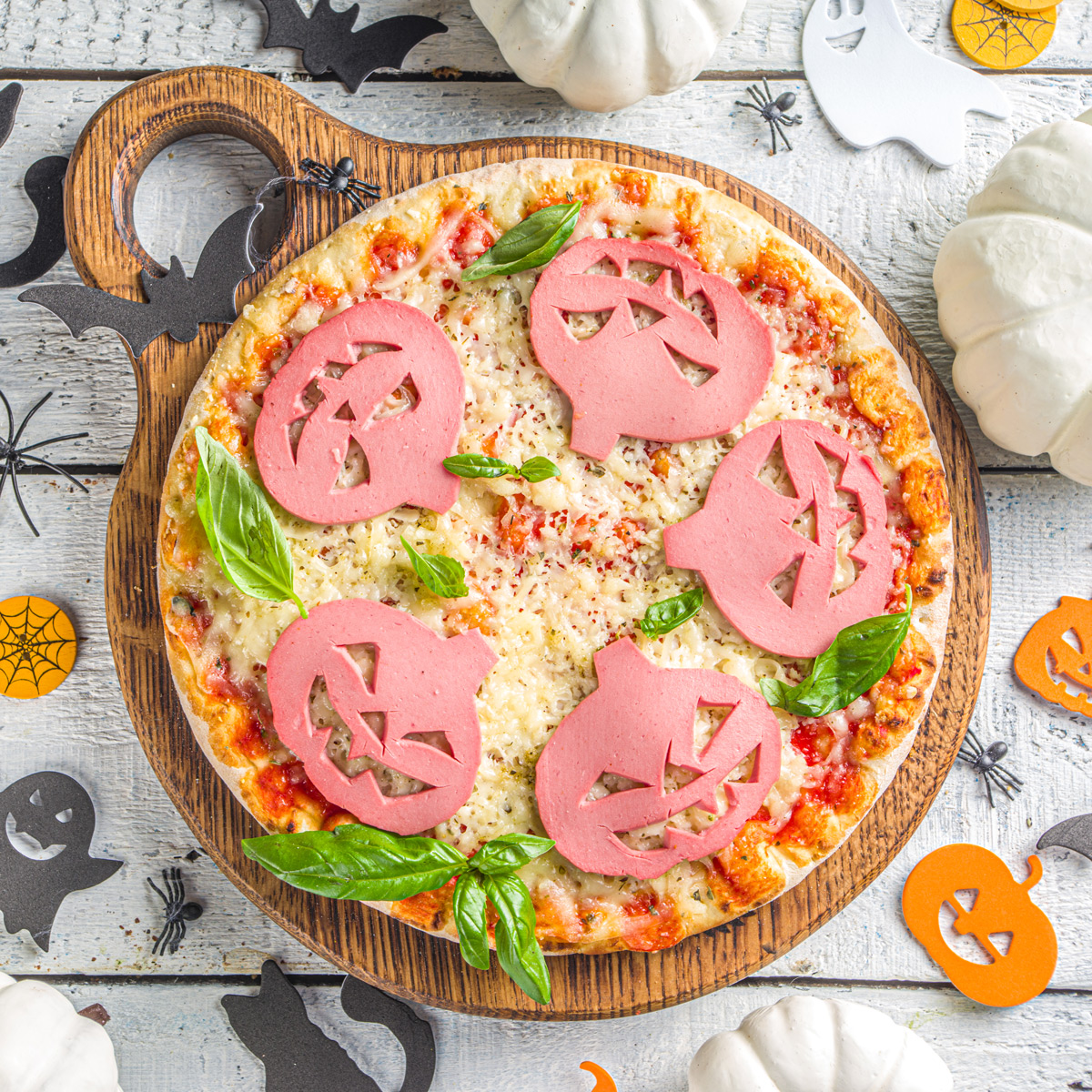 pizza de calabazas de Halloween