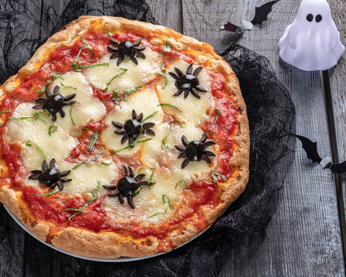 pizza Margarita de Halloween