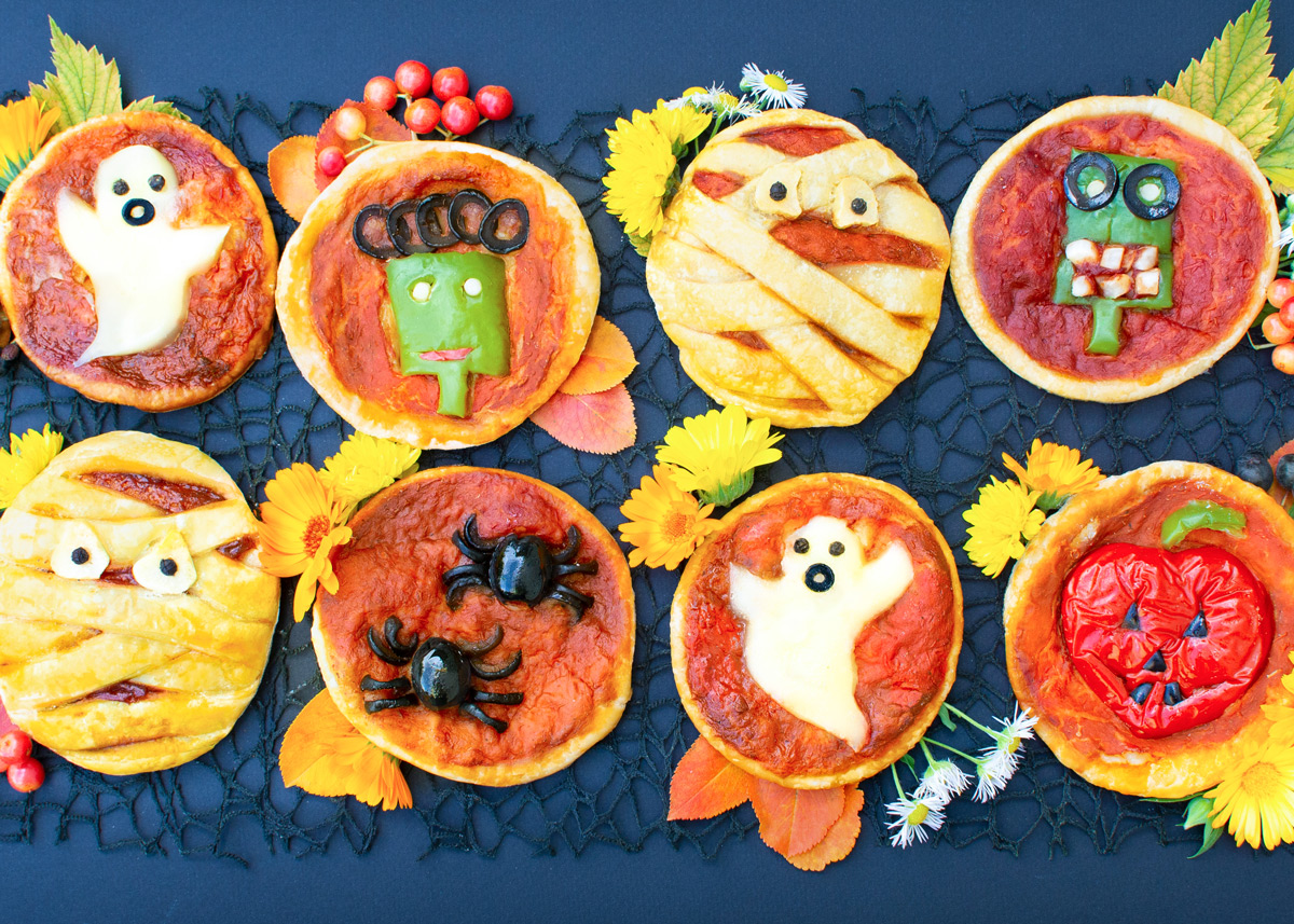 pizzas de halloween
