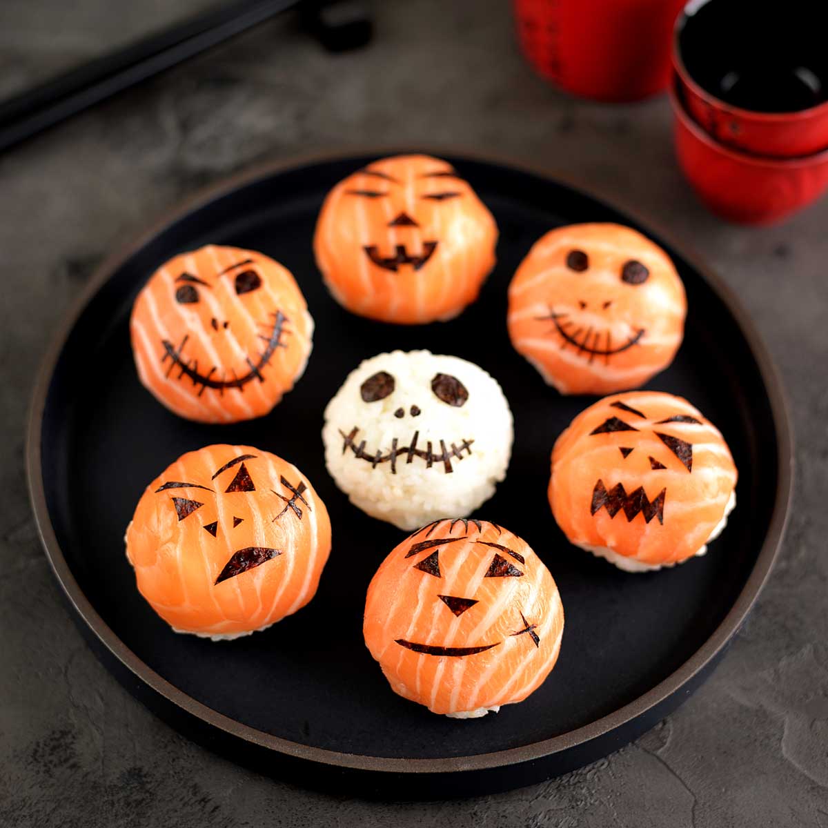 sushi de Halloween receta