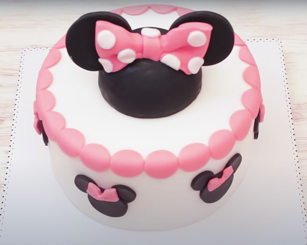 tarta Minnie fondant