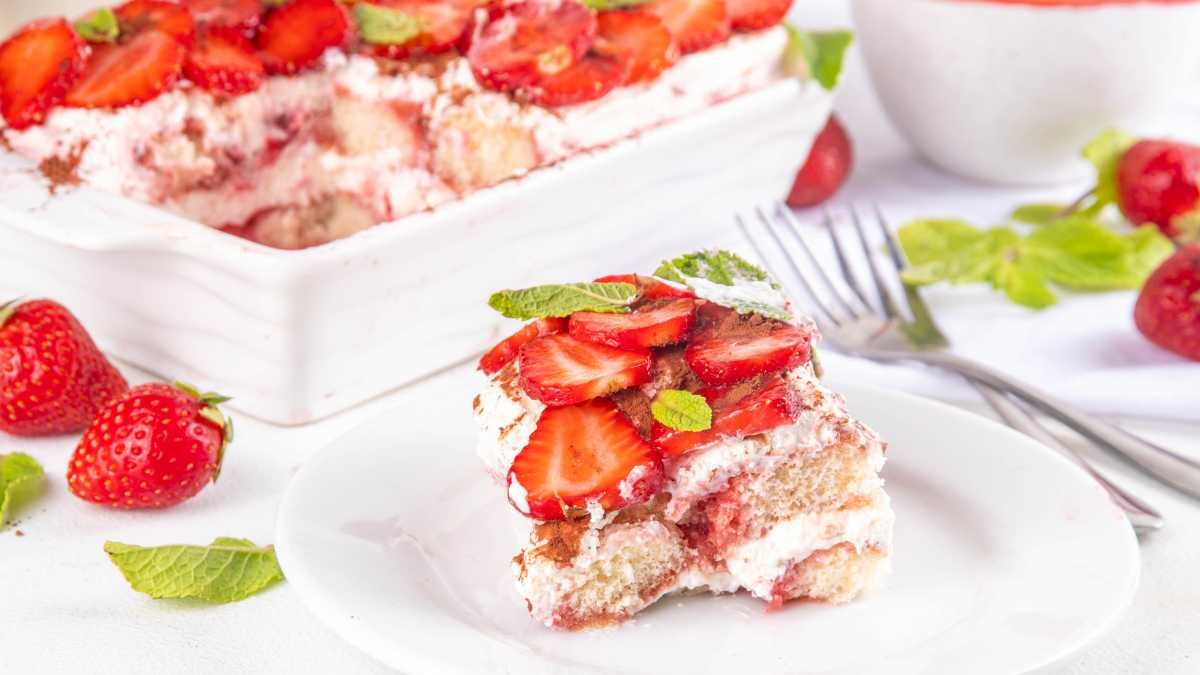 tiramisu de fresas receta