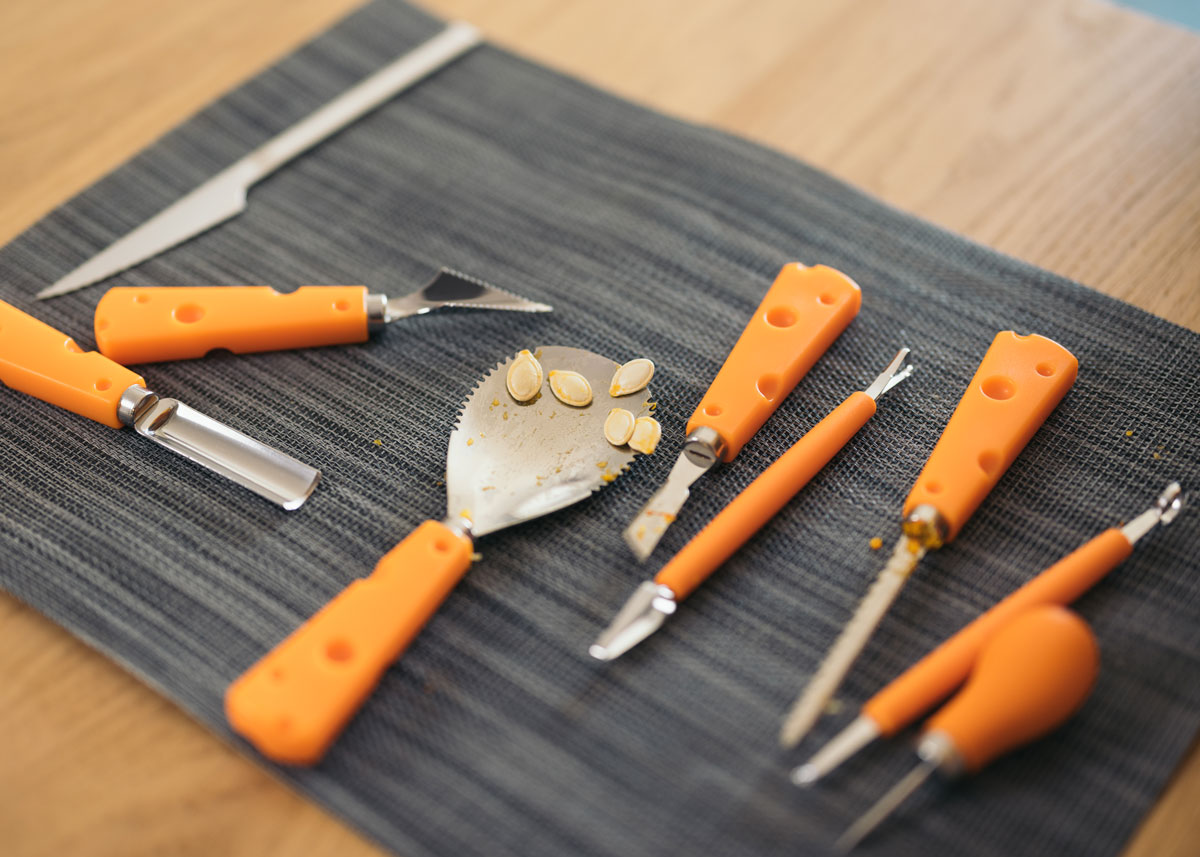 utensilios calabaza de Halloween